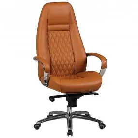 Amstyle Chaise de Bureau Austin Cuir Véritable Caramel SPM1.299 acheter à bas prix 