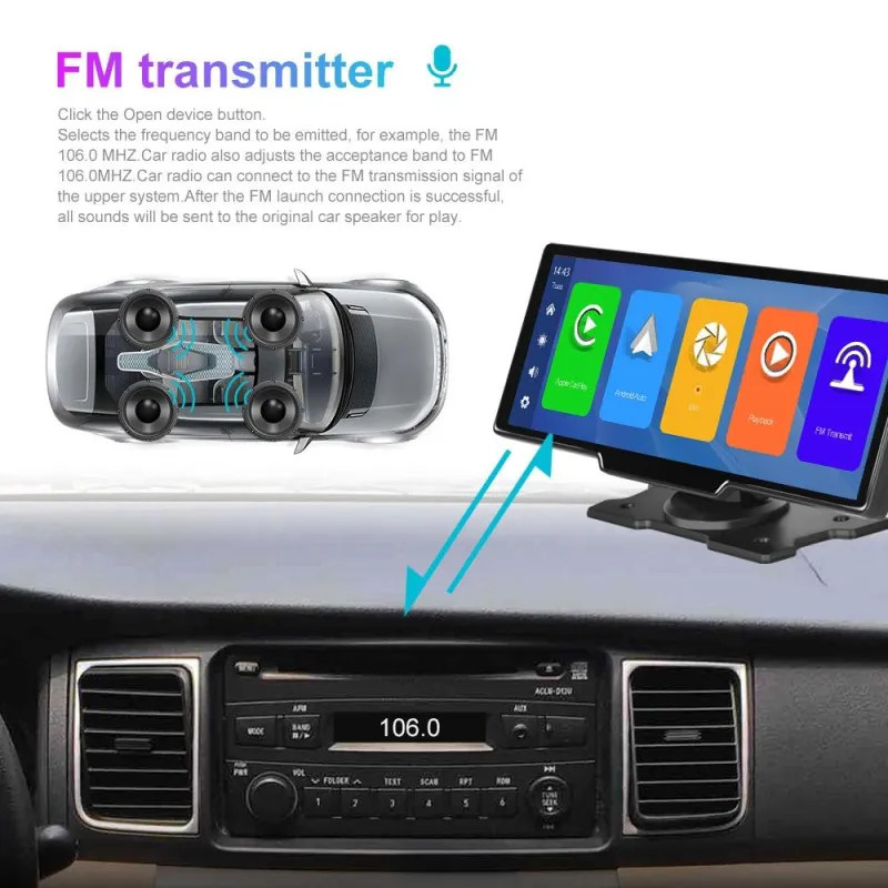 Autoradio Écran 9.3 Pouces HD Carplay Android Auto