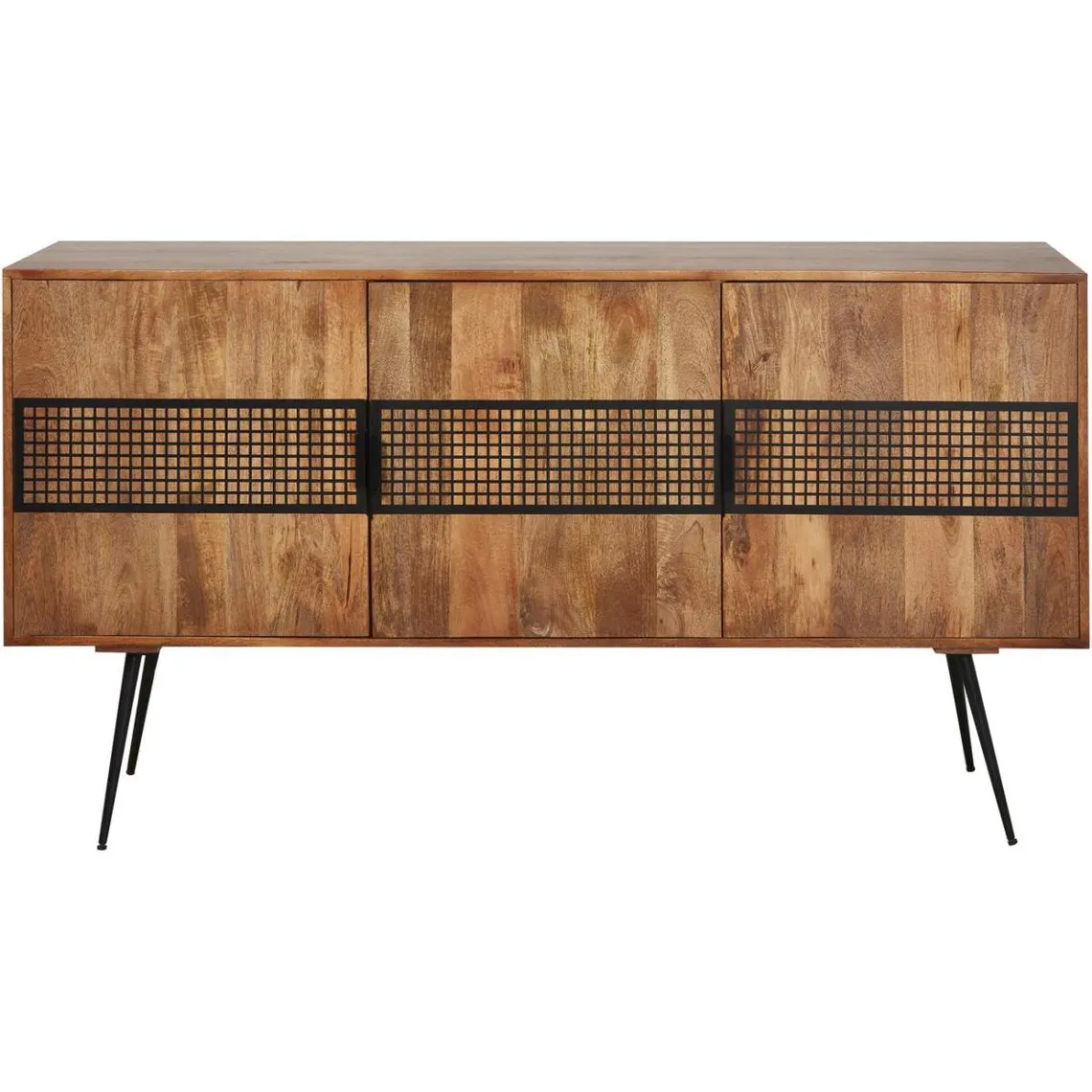 Bahut 3 portes en bois de manguier massif Calcutta Marron | 3 Suisses