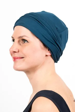 Bandeau chimio à fleurs et son bonnet assorti - Wax Mona