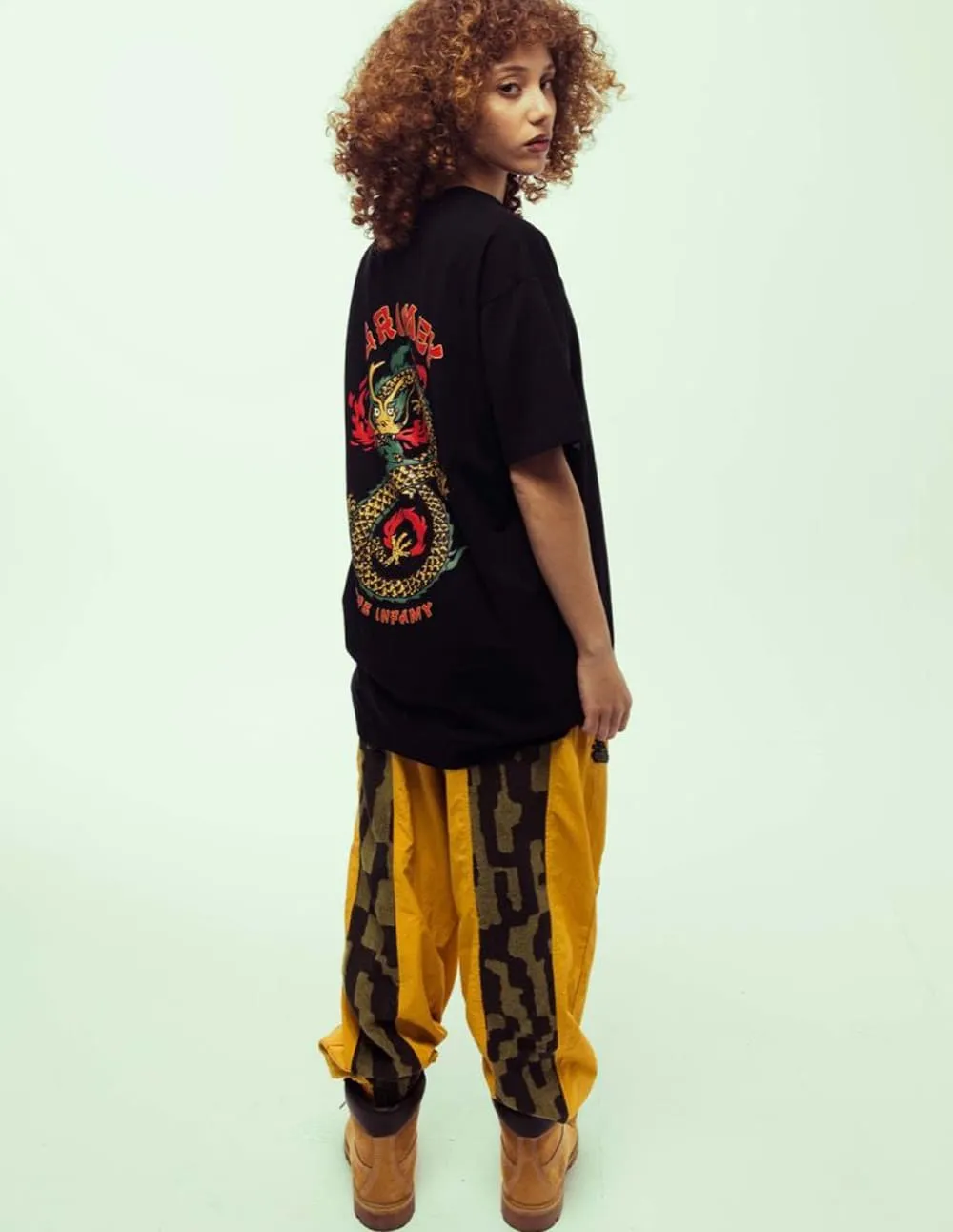 Camiseta Grimey The Lucky Dragon Negra Mujer