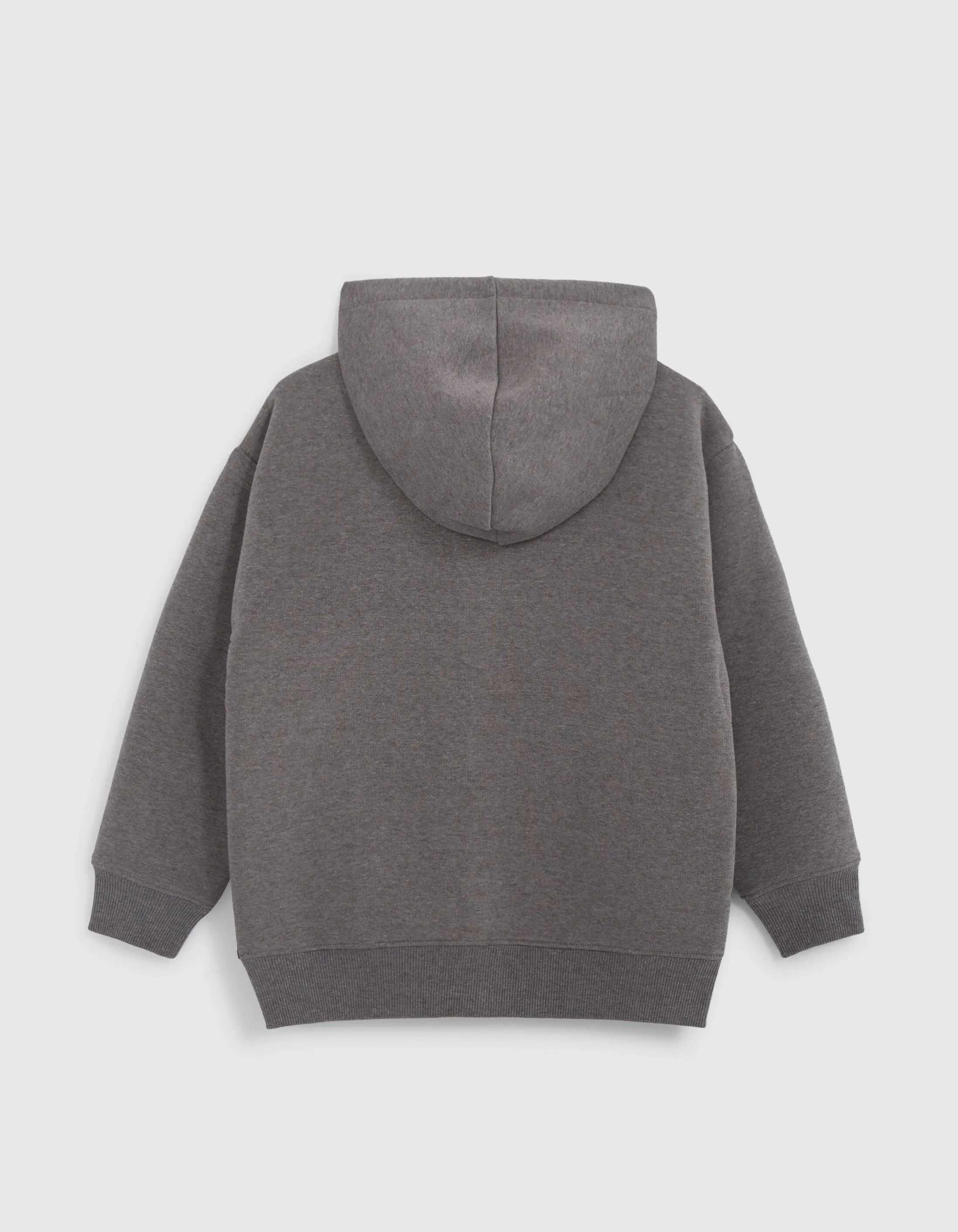 Cardigan gris bande typo côté garçon