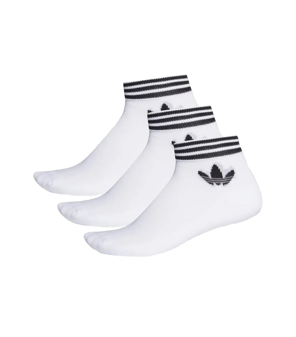 Chaussettes adidas coupe basse blanches, lot de 3 paires