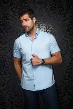 Chemise en Knit Au Noir | ALEX (SS) SLD Bleu Clair