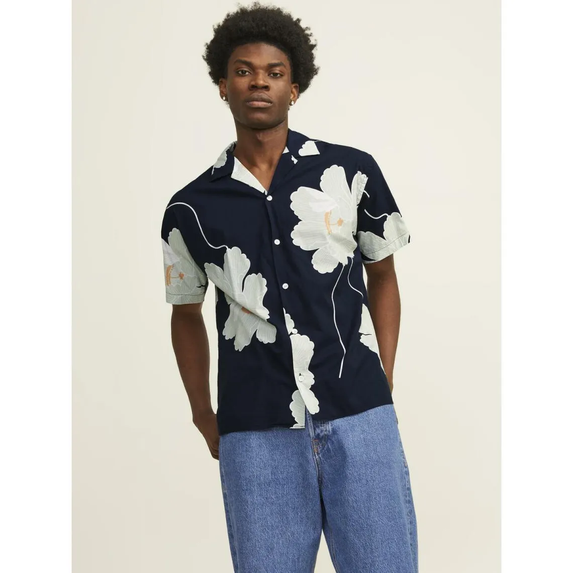 Chemises homme bleu en coton Vik Jack & Jones - Chemise Homme sur MenCorner
