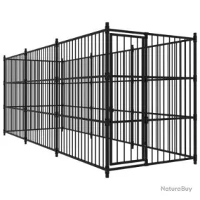 Chenil d'extérieur pour chiens 450 x 150 x 185 cm