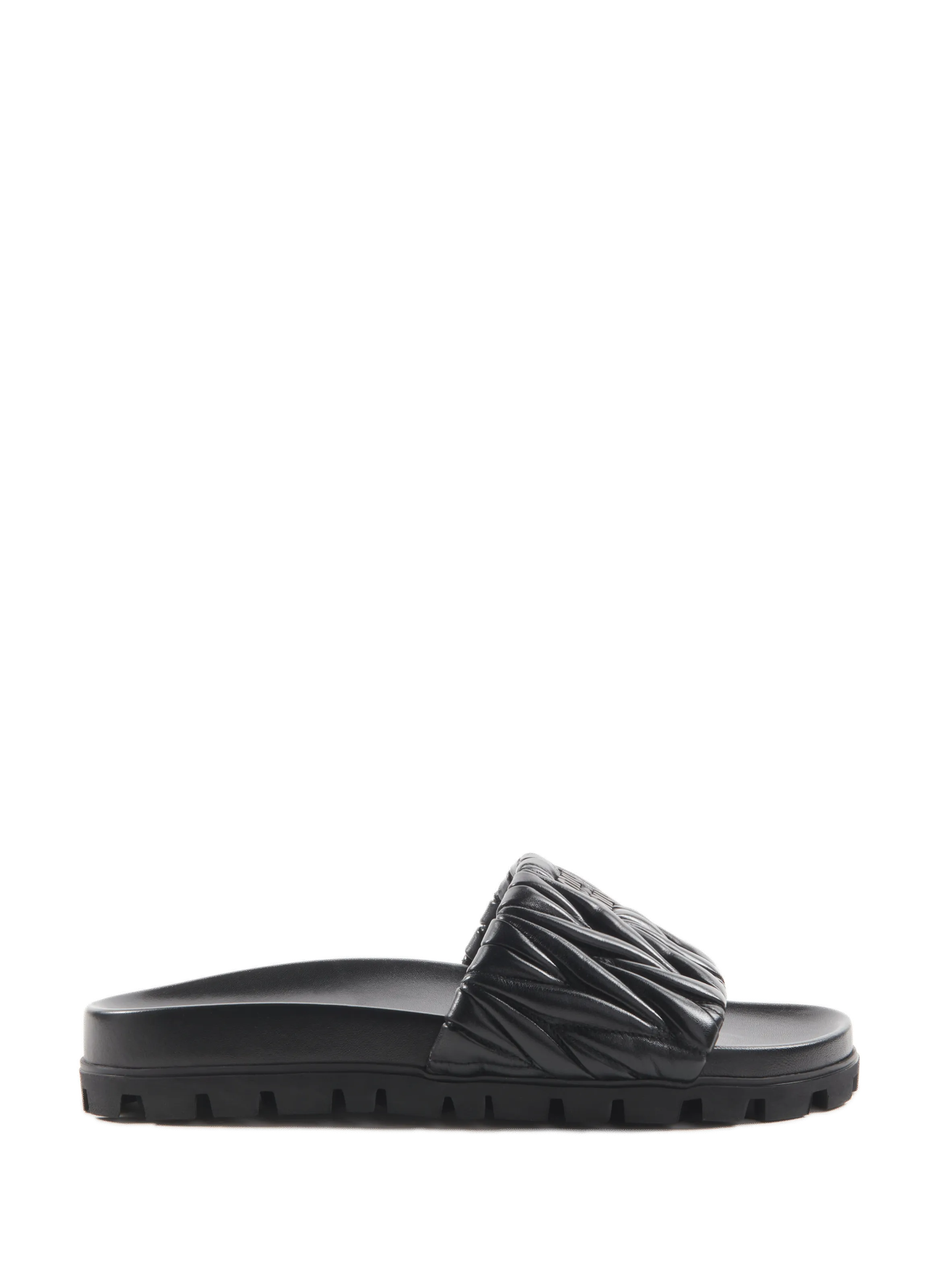 CLAQUETTE EN CUIR - MIU MIU pour FEMME | Printemps