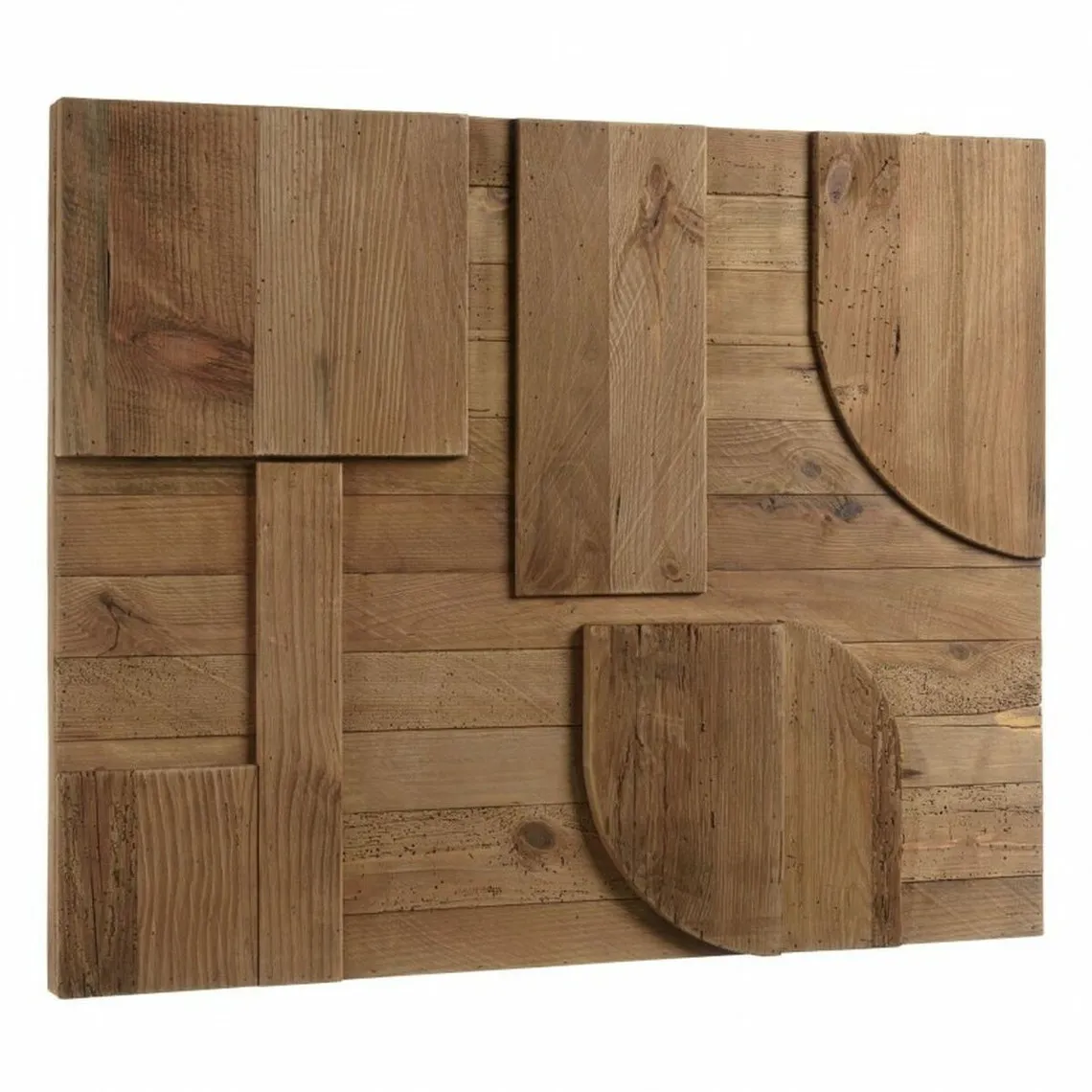 Décoration murale en pin recyclé formes géométriques SANDY marron | 3 Suisses