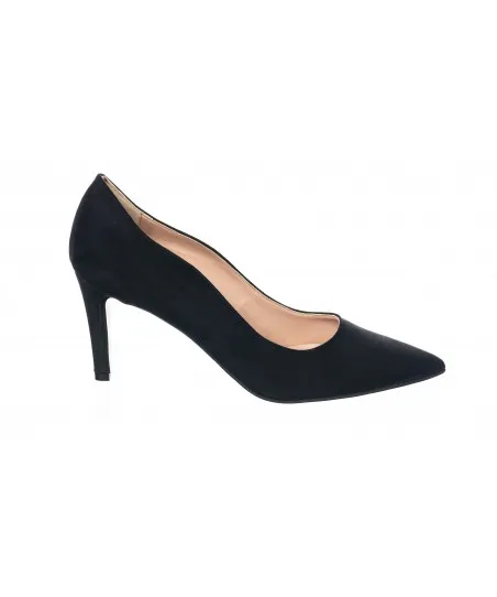 Escarpin Edenya : Daim Noir à Talon
