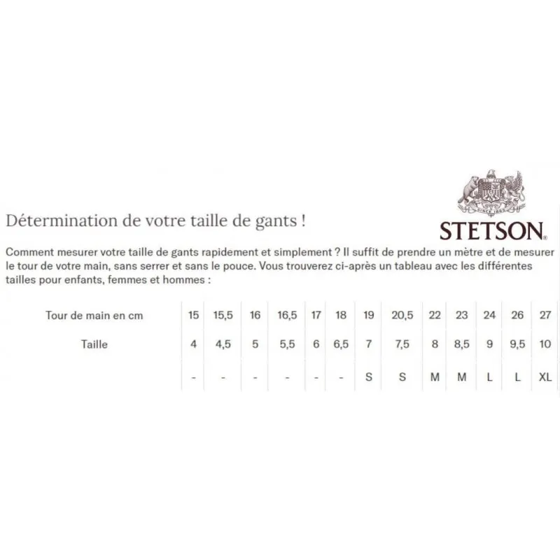 GANTS EN CUIR SOUPLE STETSON