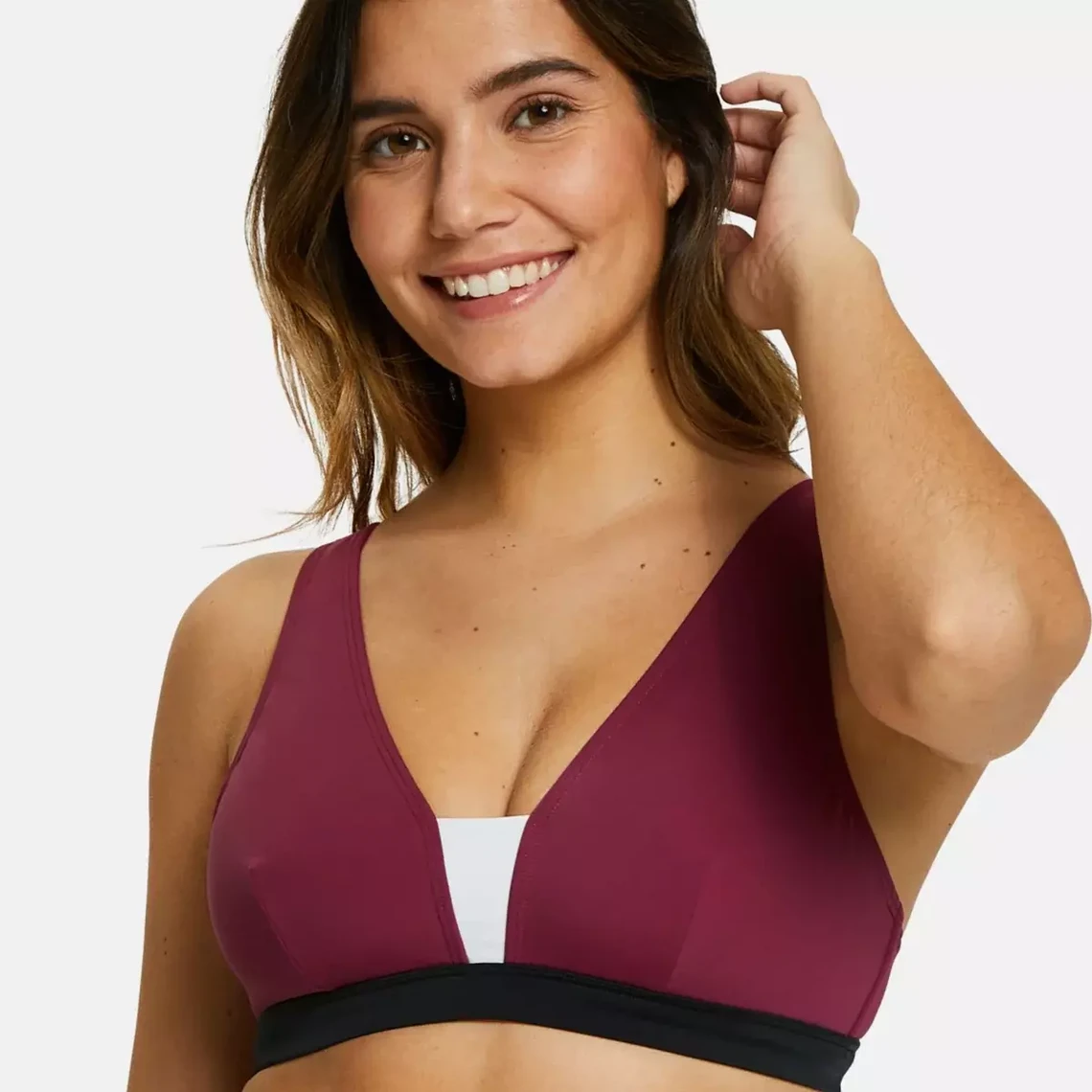 Haut de bain triangle sans armatures violet | 3 Suisses