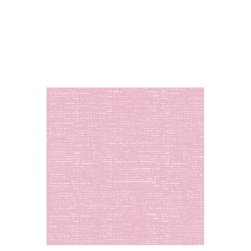 Lot de 12 serviettes aspect tissu en papier rose clair 20x20 cm J-Line 