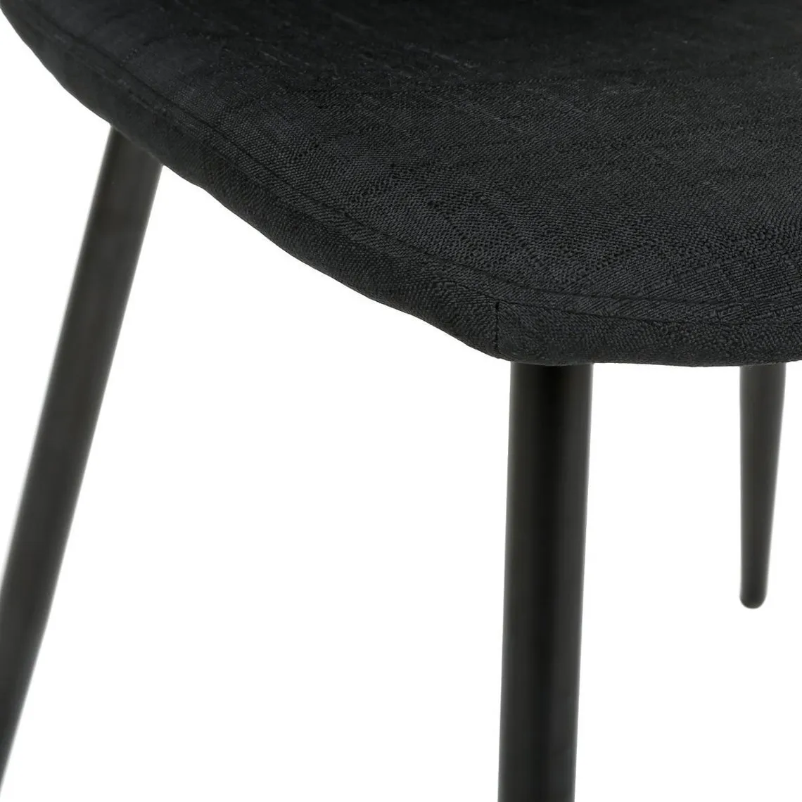 Lot de 2 chaises noires en métal | 3 Suisses