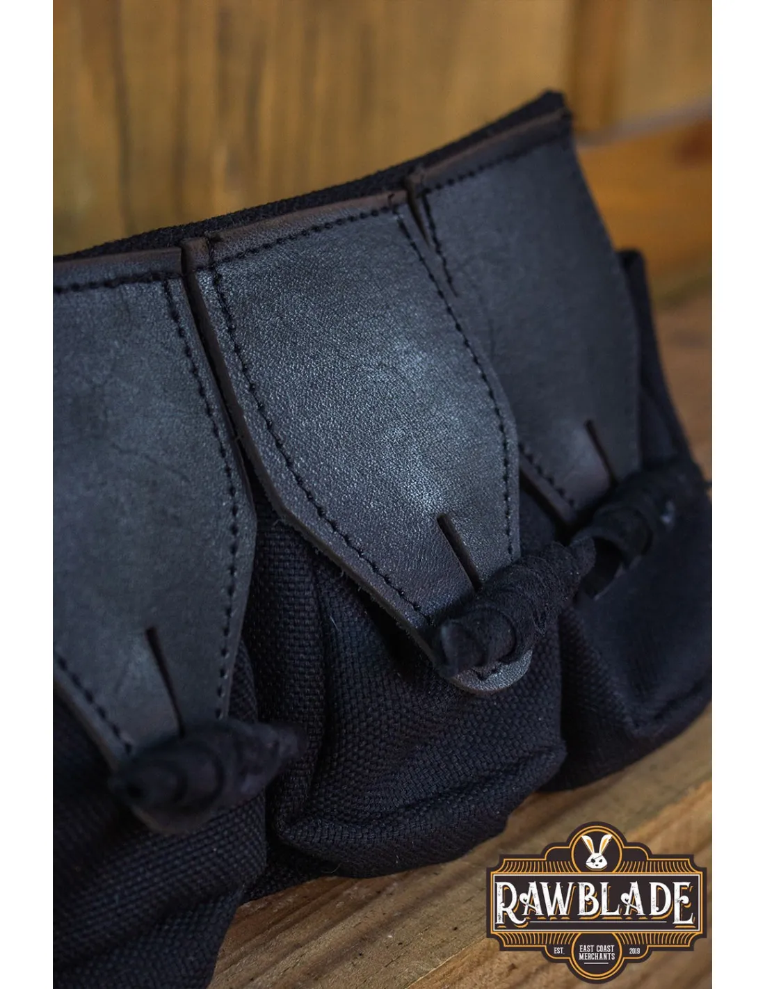 Lot de 3 sacs type banane avec ceinture Duero - Noir ⚔️ Boutique Épées