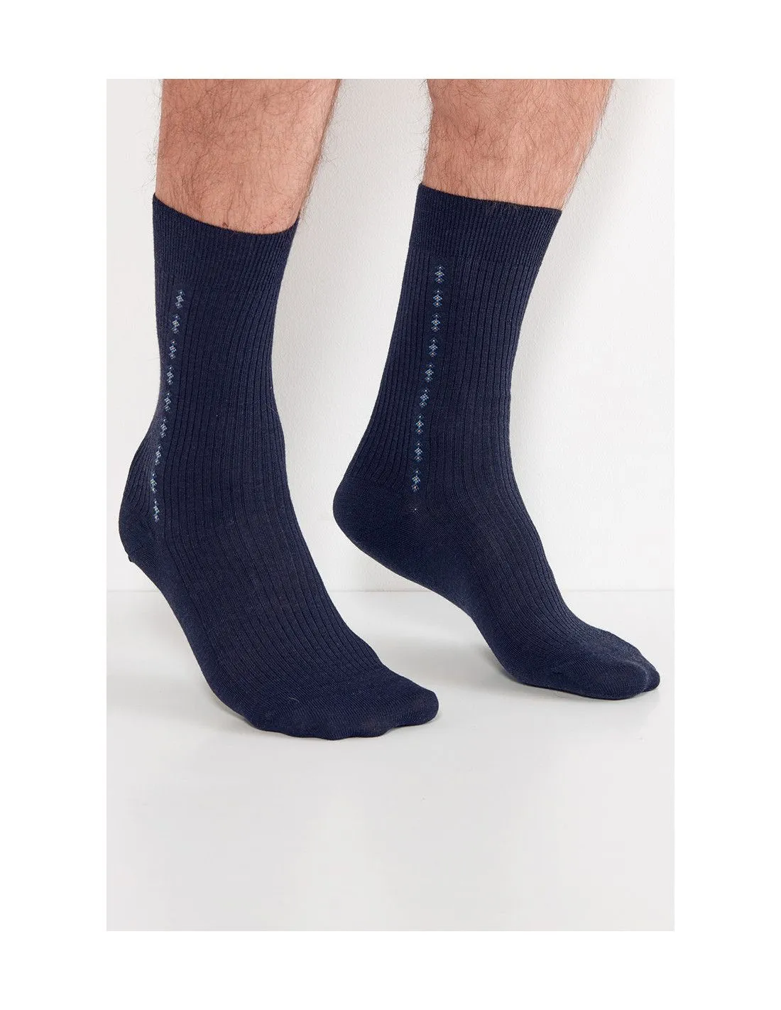 Mi-chaussettes en laine mélangée Made in France
