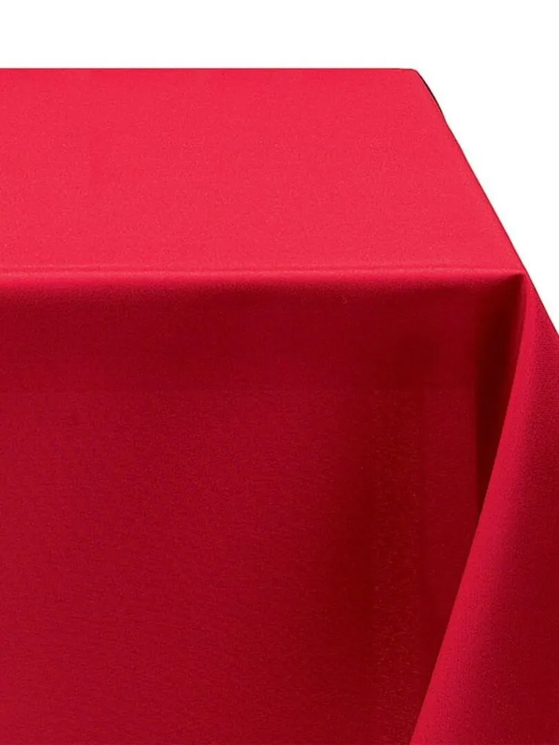 Nappe rectangulaire 140x240 cm uni rouge - Rouge