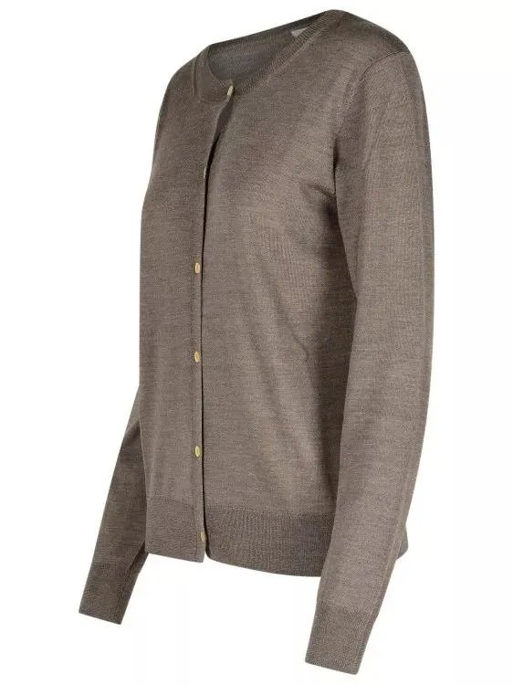 P.A.R.O.S.H. 'Linfa' Brown Wool Blend Cardigan Brown