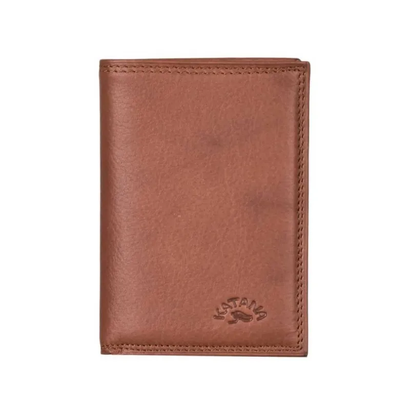 Porte-cartes en cuir KATANA protection RFID marron | Planetebag.com