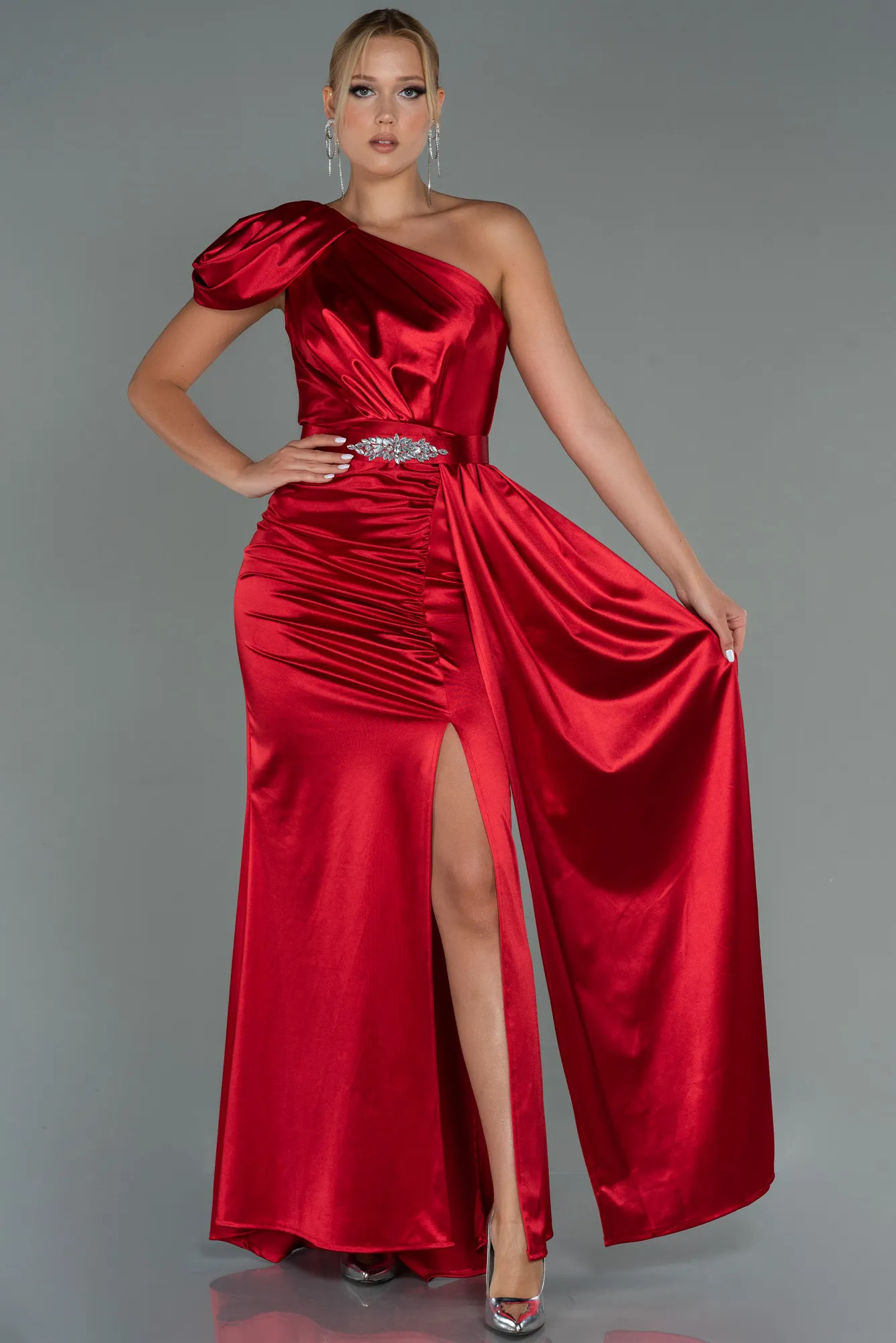 Robe de Soirée Longue Bleu Marine ABU3099