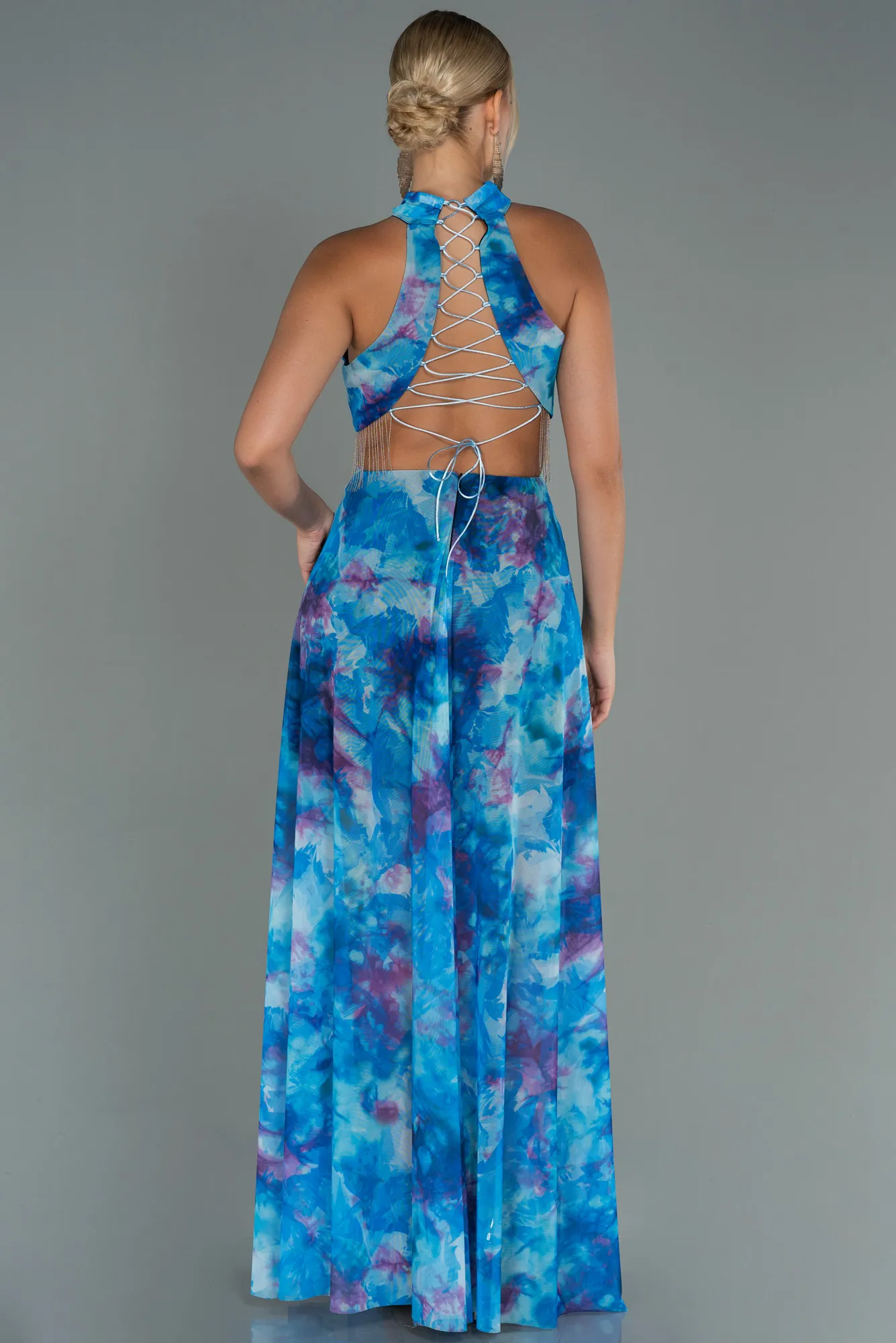 Robe De Soirée Longue Fushia ABU2891