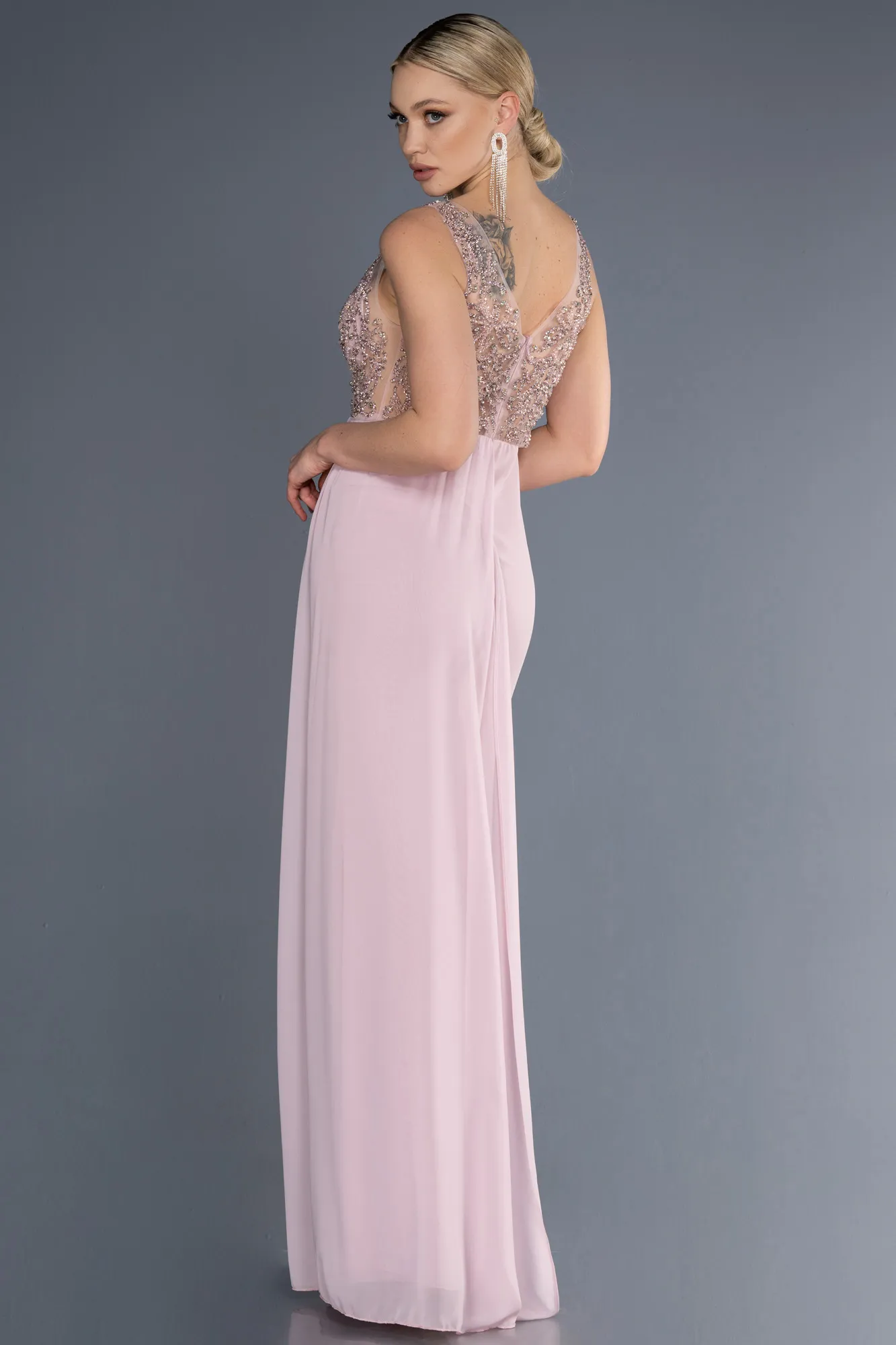 Robe de Soirée Longue Poudre ABU3668