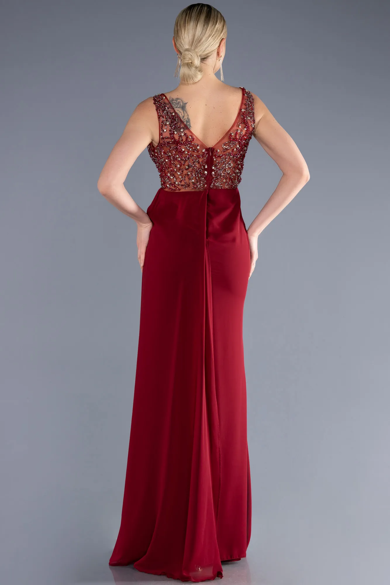 Robe de Soirée Longue Poudre ABU3668