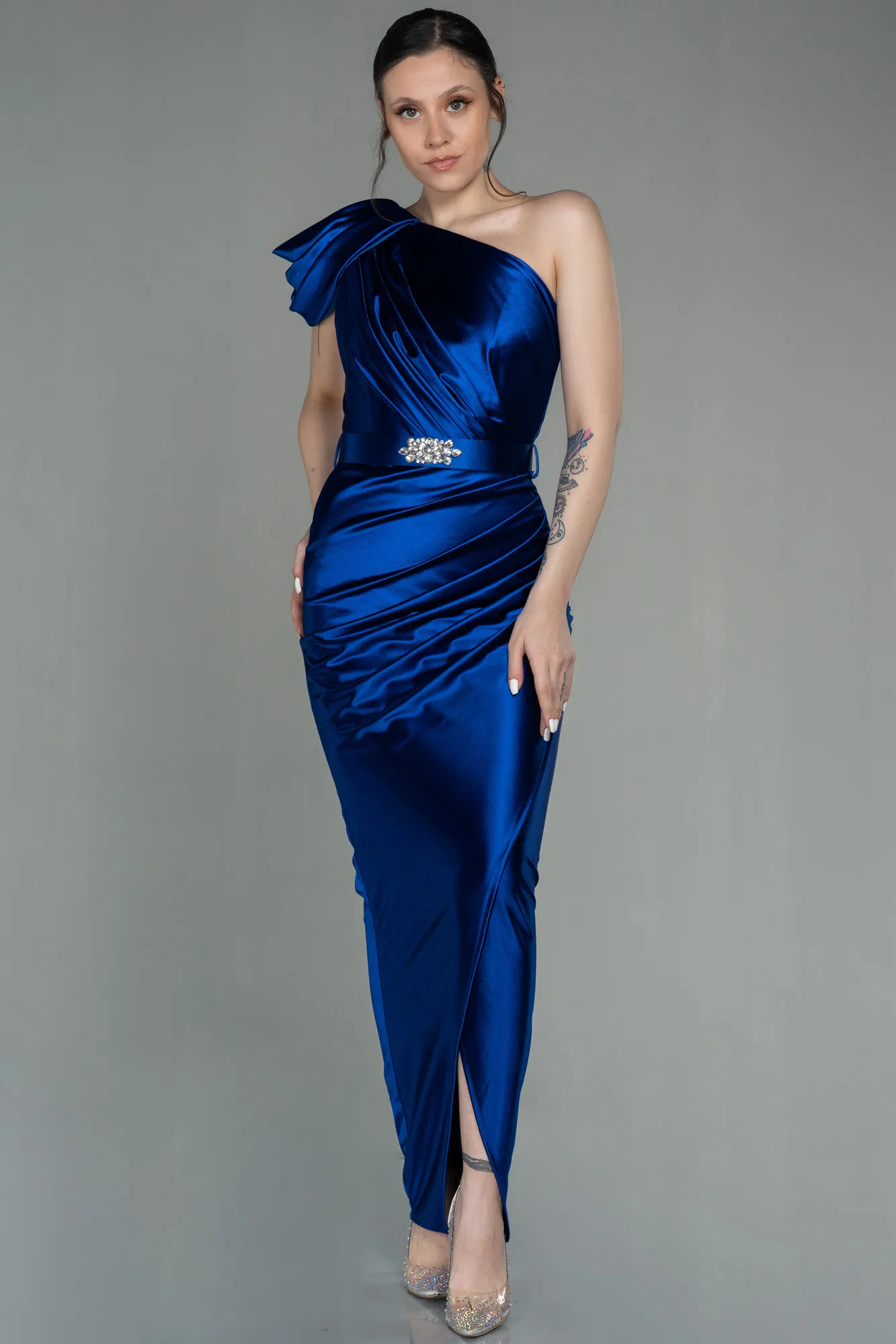 Robe De Soirée Longue Prune ABU2982