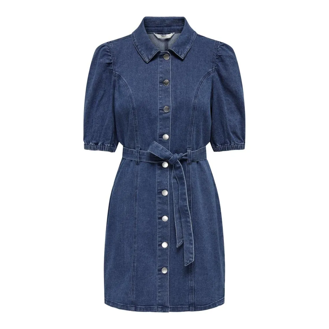Robe en denim fermeture par bouton manches courtes bleu Joy | 3 Suisses