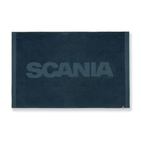 Serviette bleu marine avec logo Scania