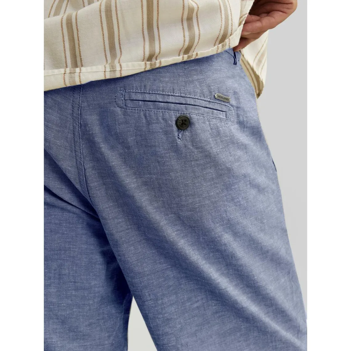 Short coupe classique homme bleu denim en coton | 3 Suisses