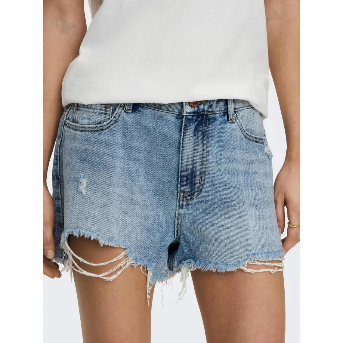 Short en denim Mi-cuisse bleu Eva | 3 Suisses