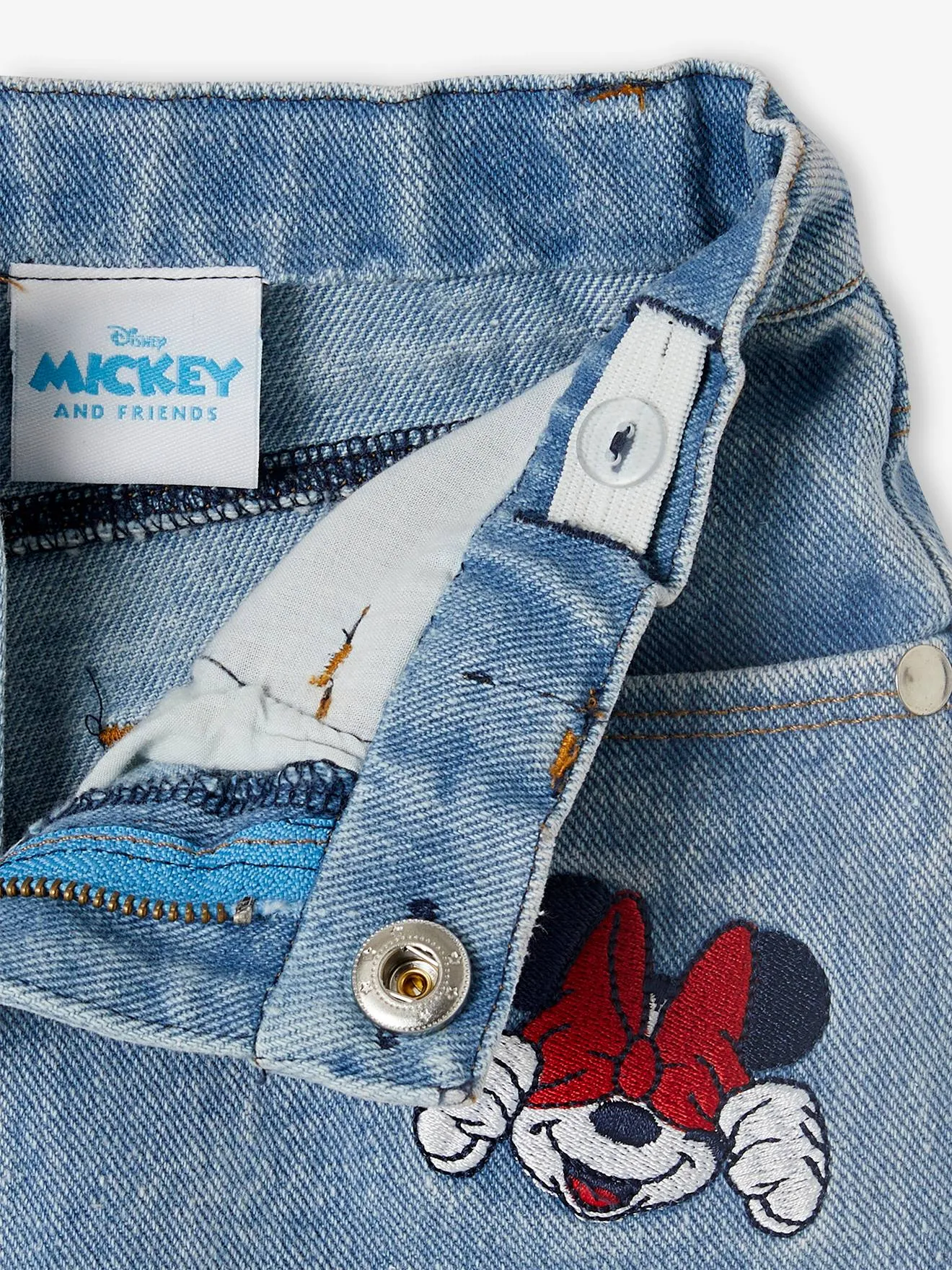 Short fille Disney® Minnie en denim brodé denim brut - Minnie