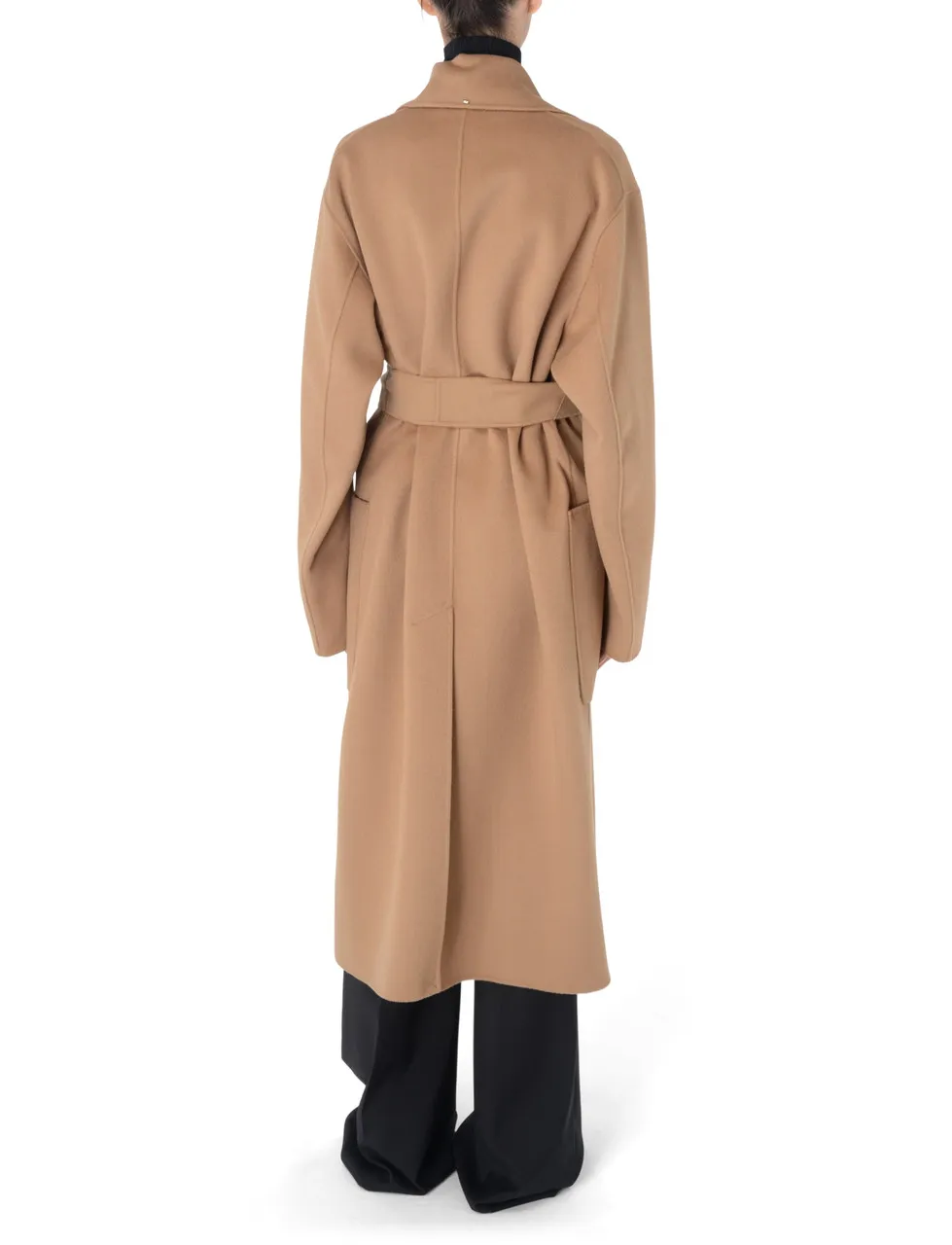 Sportmax Manteau Veleno en laine de couleur camel