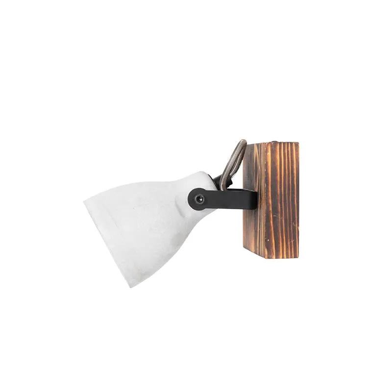 Spot de plafond industriel bois avec béton - Creto