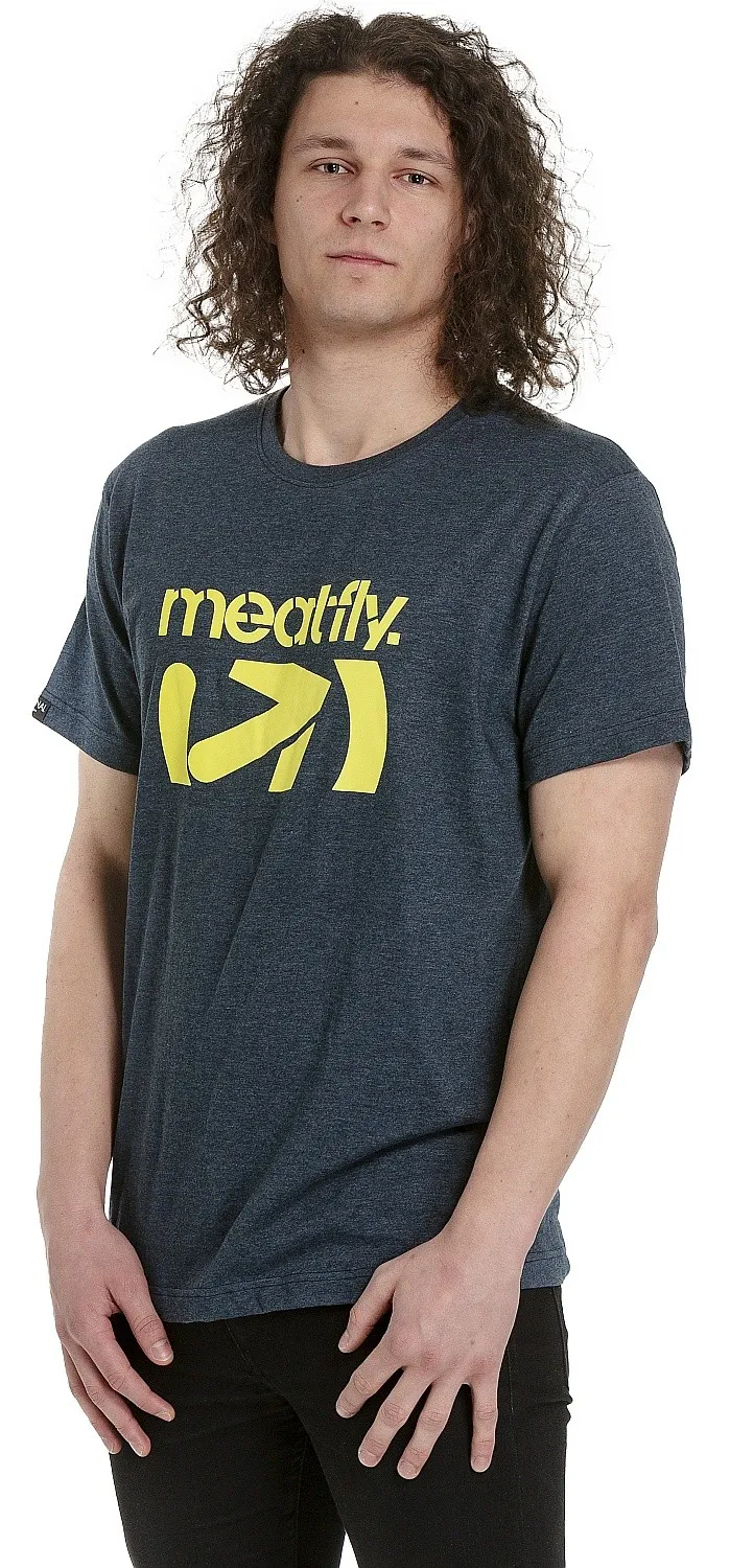 T-shirt Meatfly Podium - Navy Heather - men´s