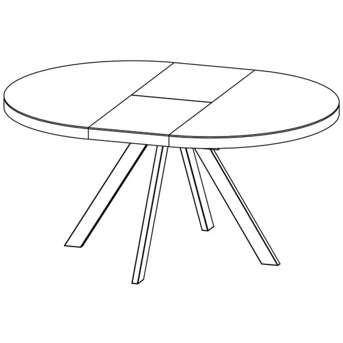Table de repas ronde extensible plateau céramique Roma Marron  | 3 Suisses