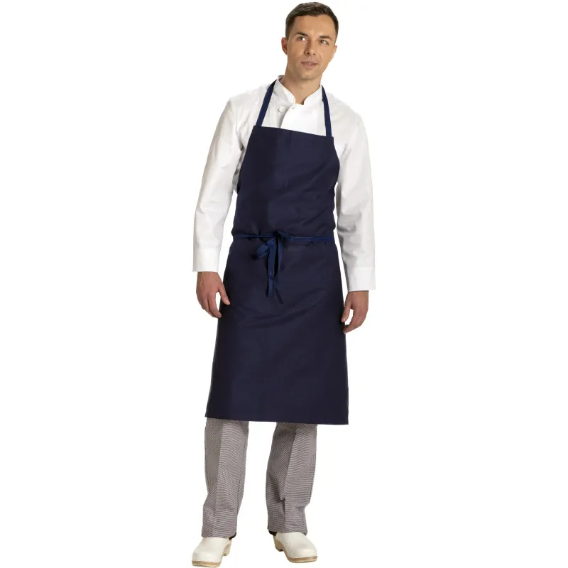 Tablier de cuisinier bleu