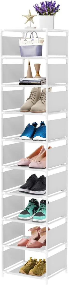Étagère Chaussurese à 10 Niveaux, Porte-Chaussures, pour 10 Paires bla 